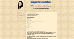 Desktop Screenshot of margaritatranslations.com