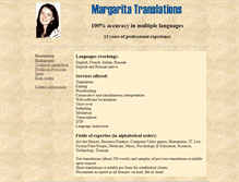 Tablet Screenshot of margaritatranslations.com